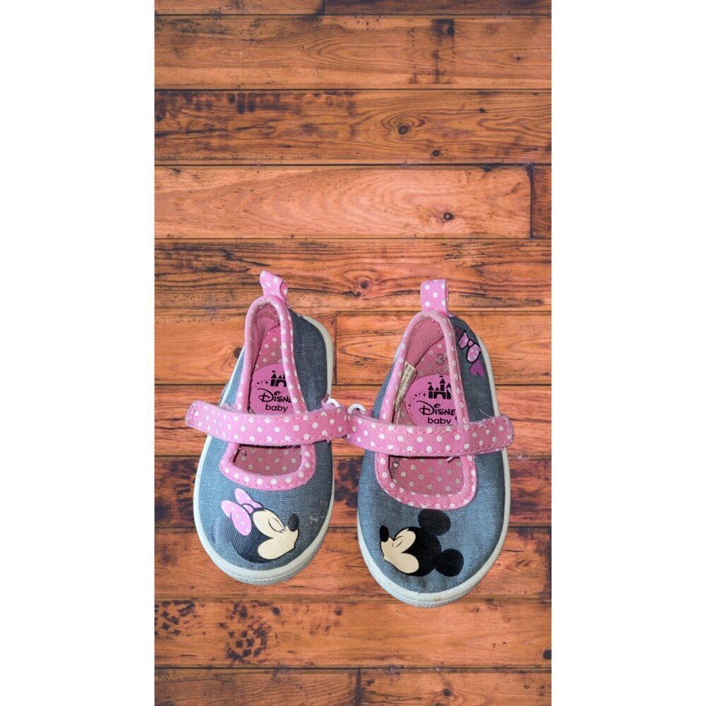 Disney Mary Jane Shoes Girls Sz‎ 3 Infant Baby Mickey Multicolor Straps